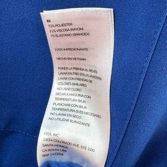 Figs Technical Collection Royal Blue Scrub Top Womens M - Picture 7 of 9